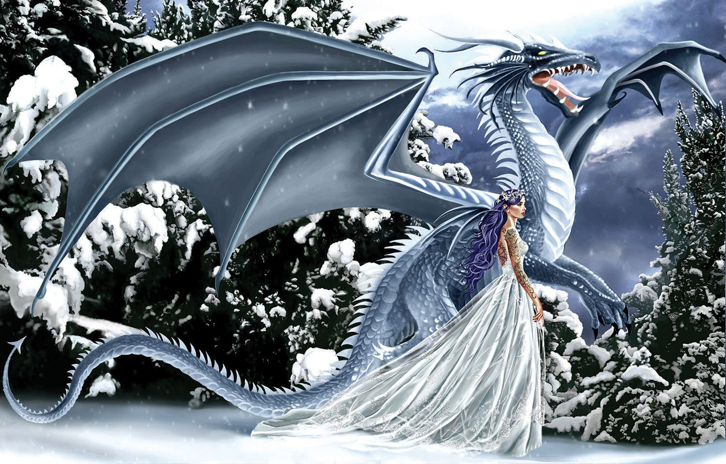 Ice Dragon by Nene Thomas 1000 Piece Jigsaw Puzzle