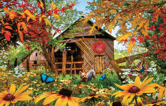 Autumn Red and Gold 1000 Piece Jigsaw Puzzle