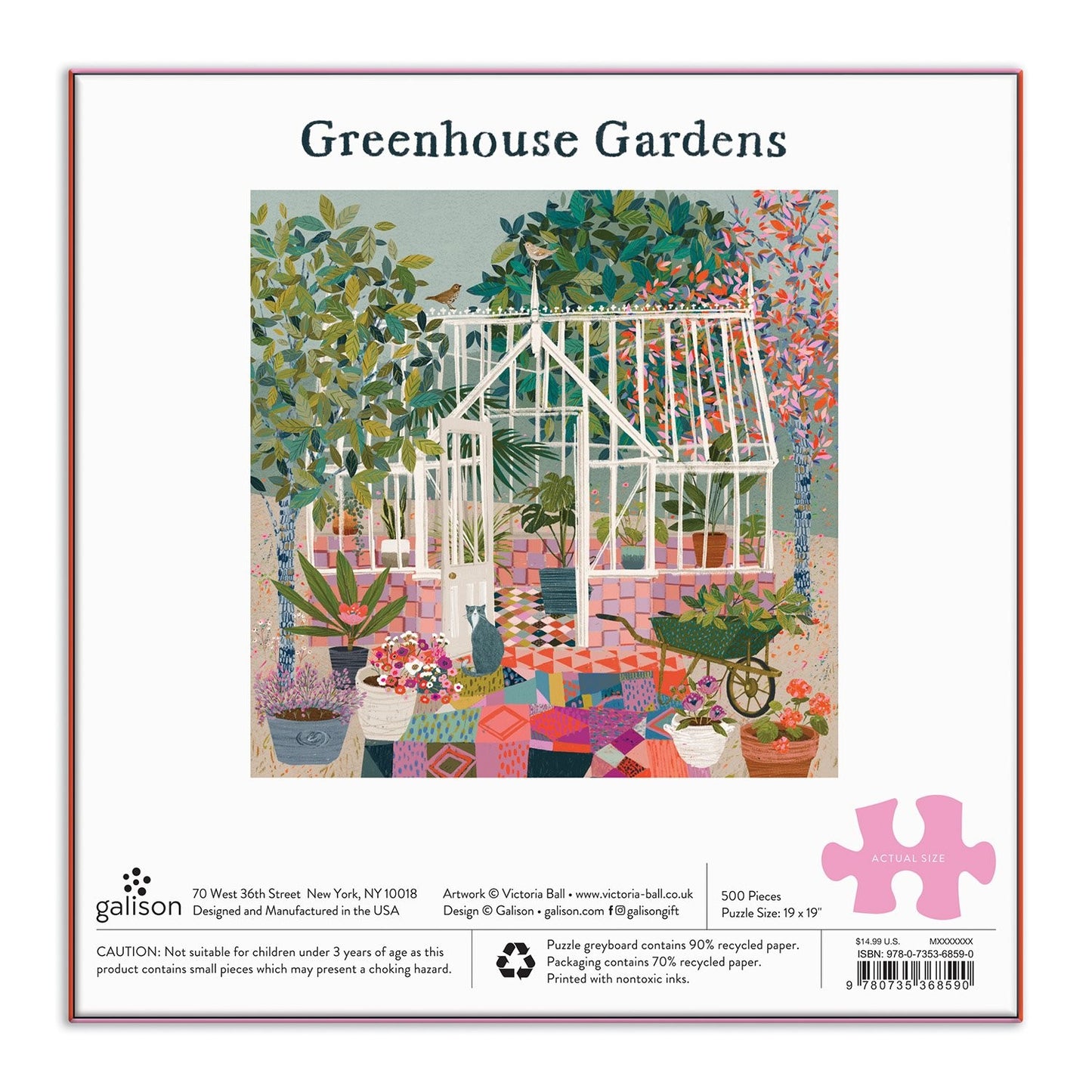Greenhouse Gardens 500 Piece Jigsaw Puzzle
