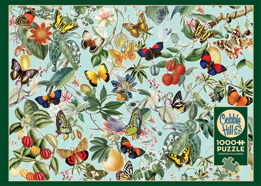 Fruit and Flutterbies 1000 Piece Jigsaw Puzzle