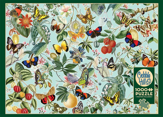 Fruit and Flutterbies 1000 Piece Jigsaw Puzzle