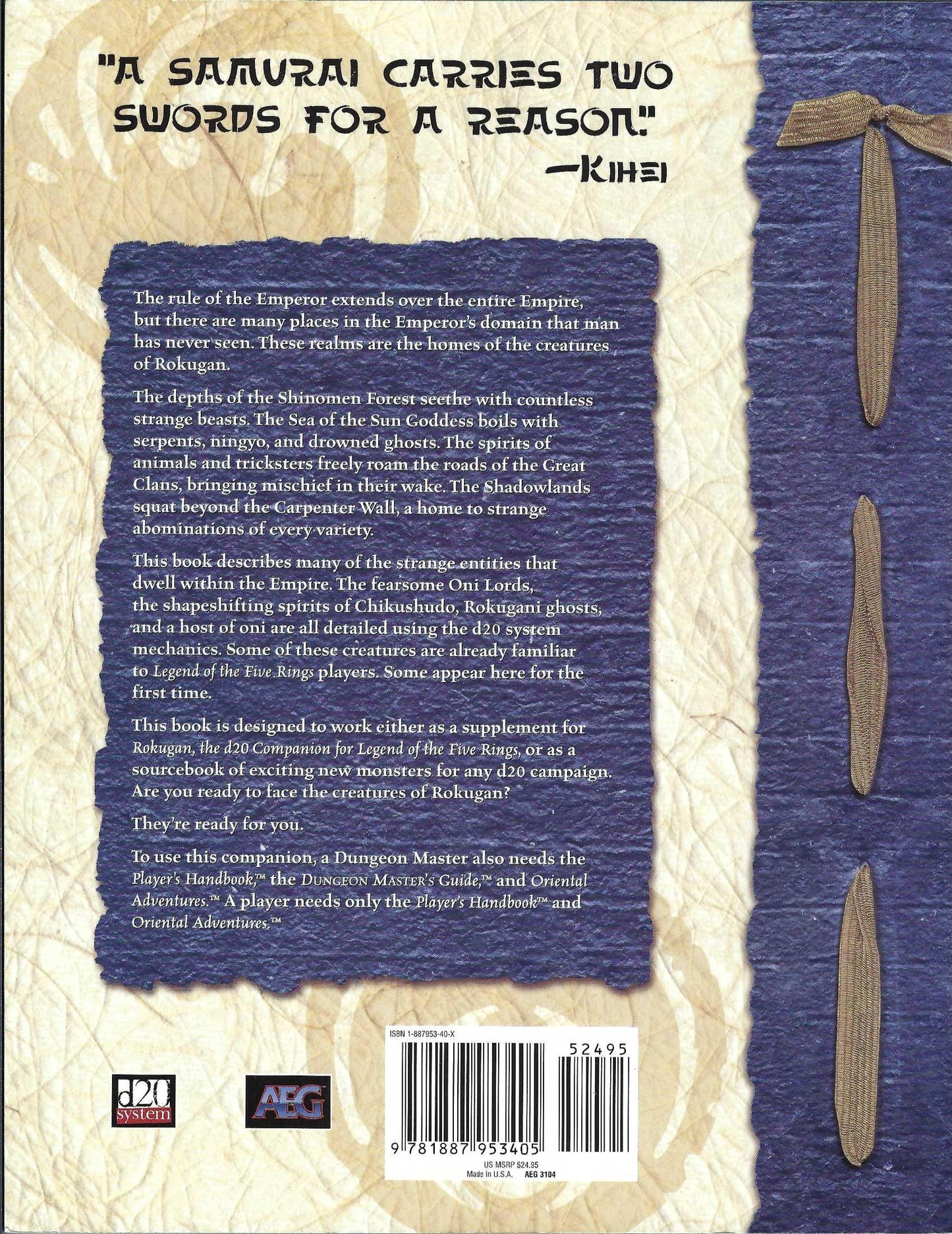 Creatures of Rokugan - An L5R Rpg D20 Supplement