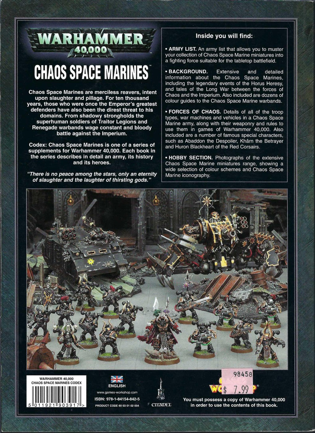 Chaos Space Marines Codex (Warhammer 40,000)
