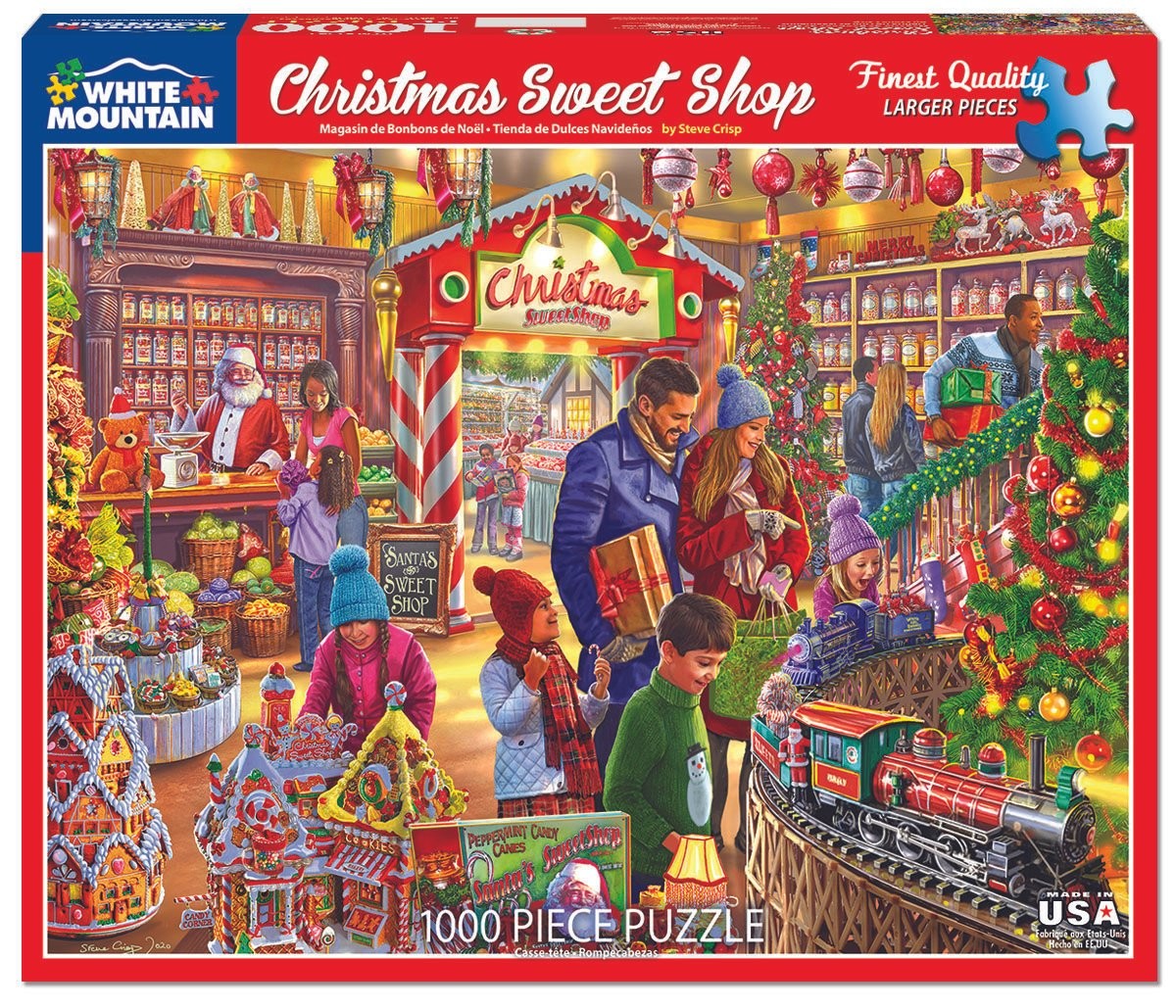 Christmas Sweet Shop 1000 Piece Jigsaw Puzzle by White Mountain Puzzles –  Here Be Books & Games