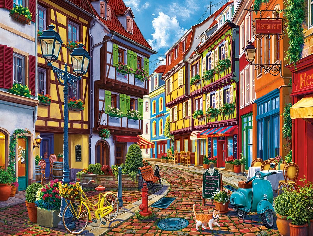 Old World Street 500 Piece Puzzle