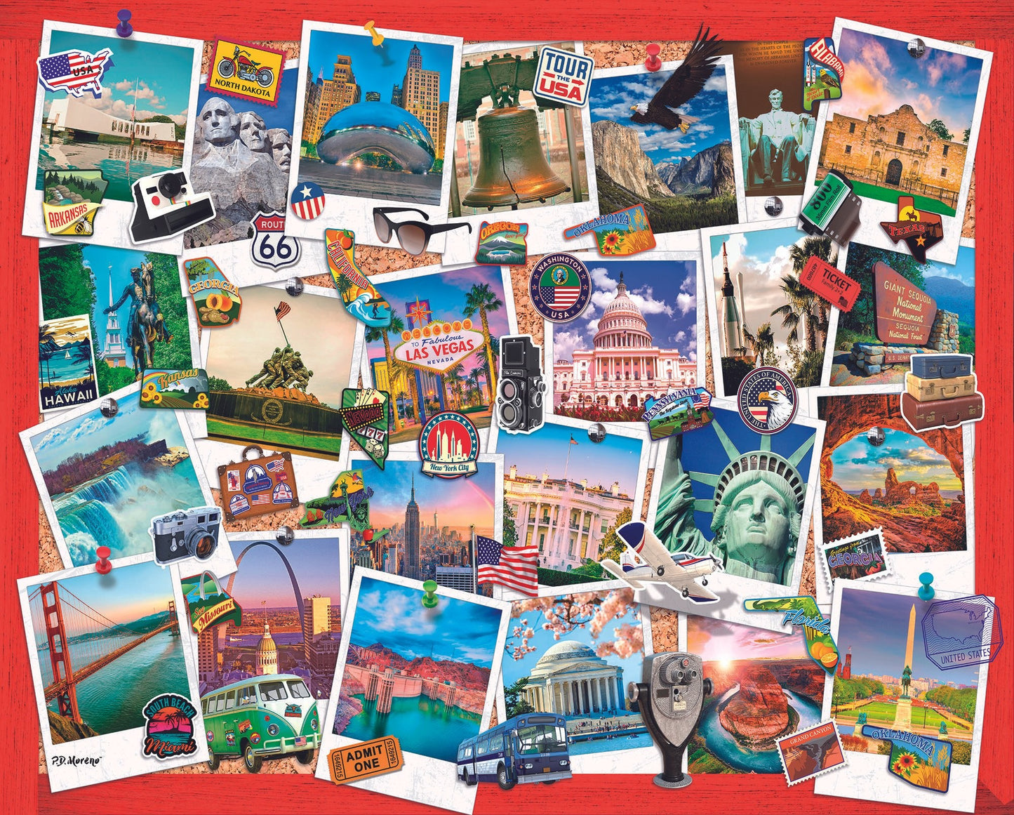 Snapshots of America 1000 Piece Jigsaw Puzzle image
