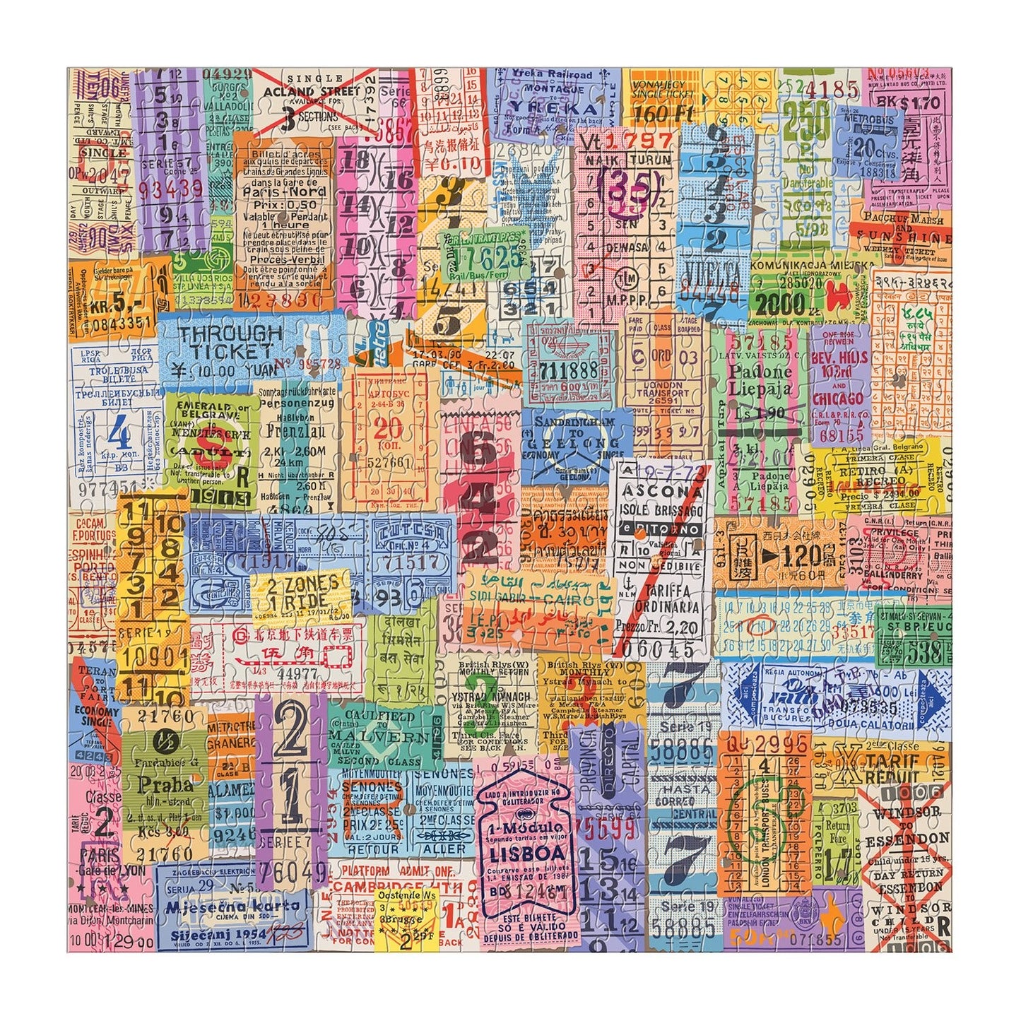 Vintage Travel Tickets 500 Piece Jigsaw Puzzle