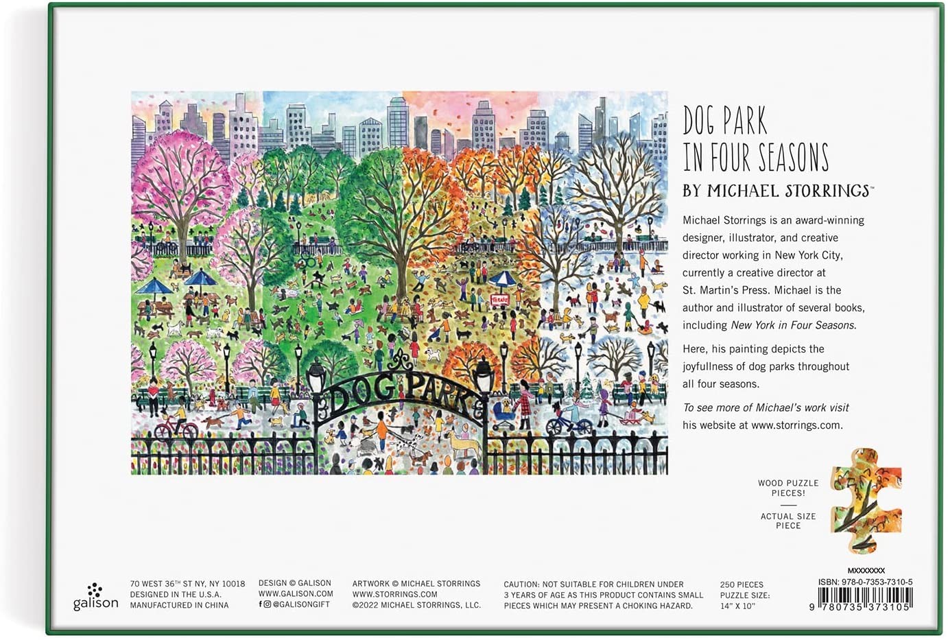 Dog Park in Four Seasons by Michael Storrings 1000 Piece Jigsaw Puzzle