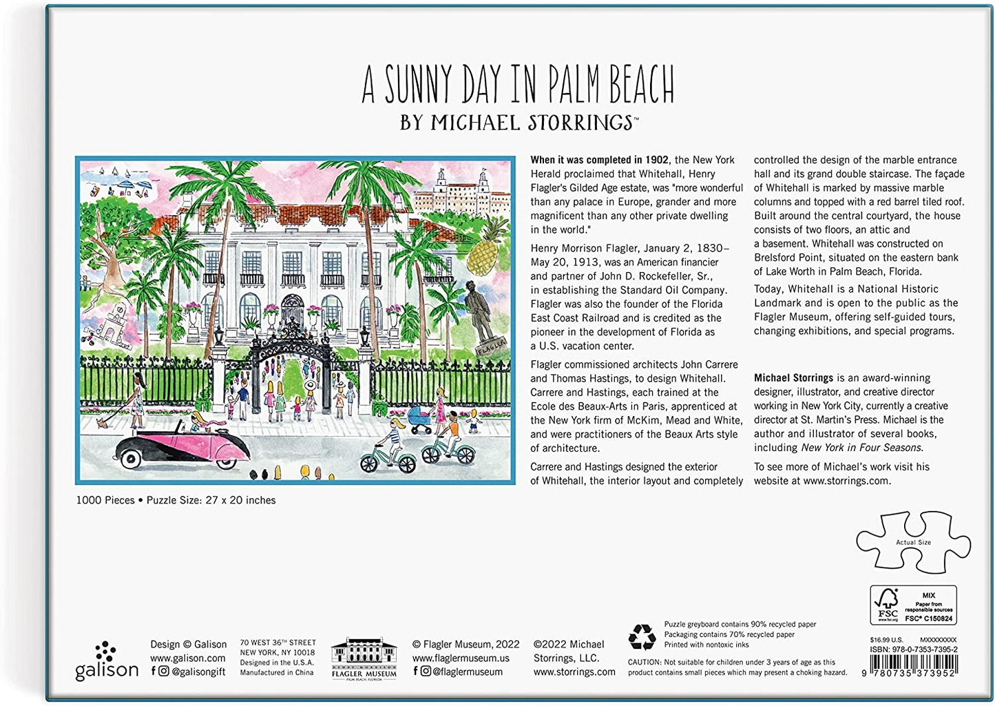 Sunny Day in Palm Beach by Michael Storrings 1000 Piece Jigsaw Puzzle