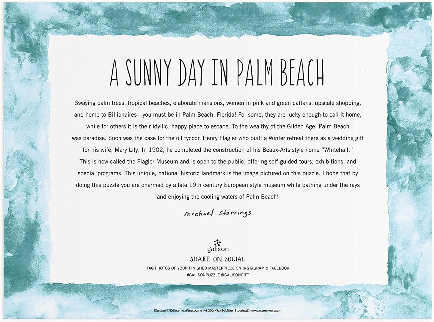 Sunny Day in Palm Beach by Michael Storrings 1000 Piece Jigsaw Puzzle