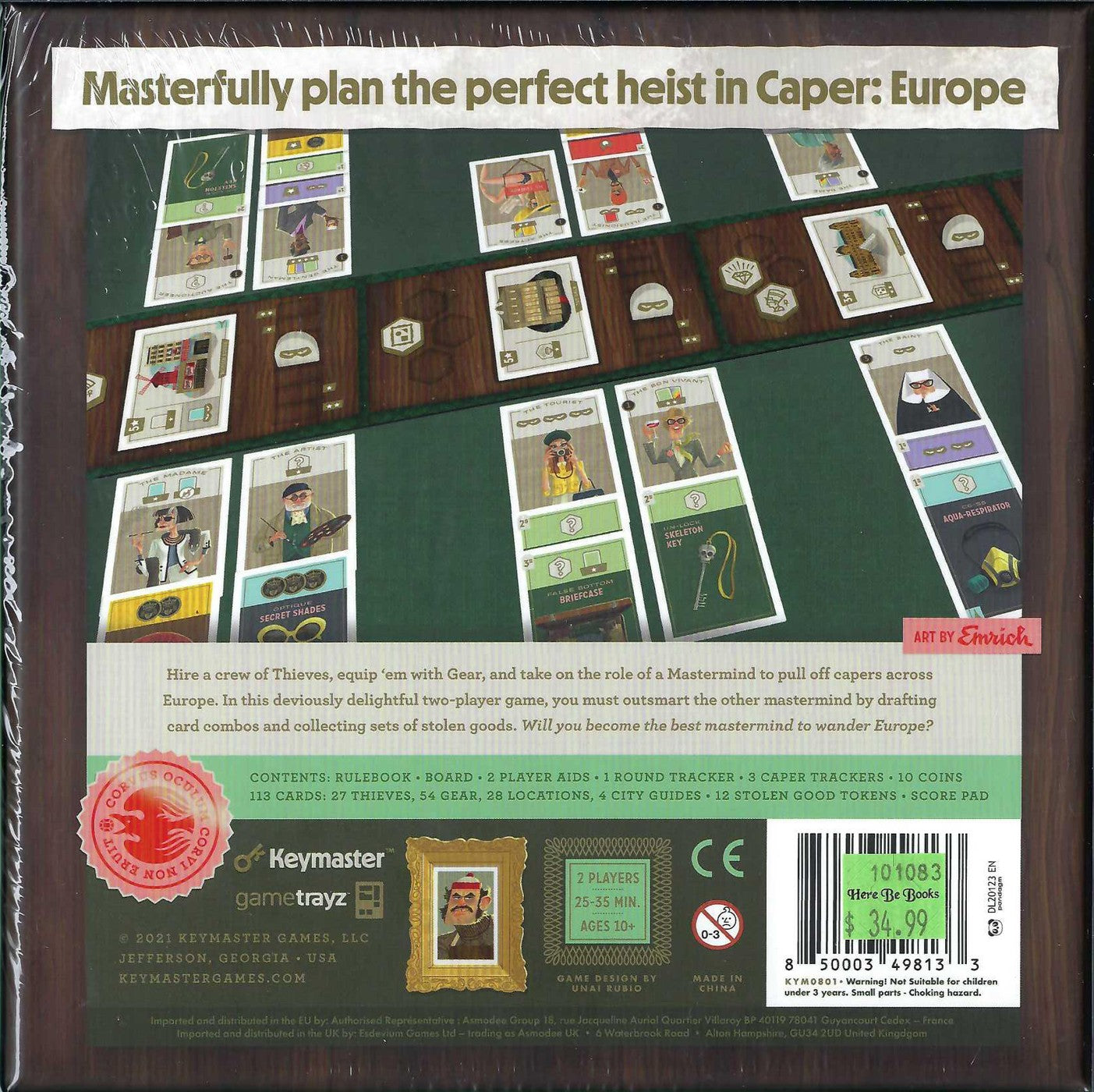 Caper Europe back of box