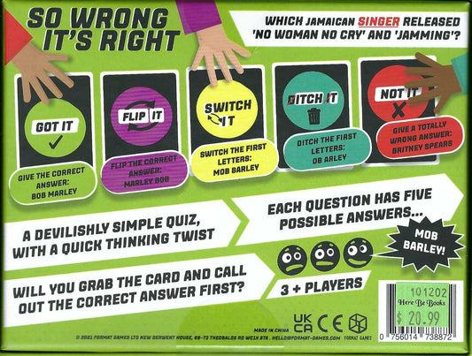 So Wrong, It's Right bzck of box