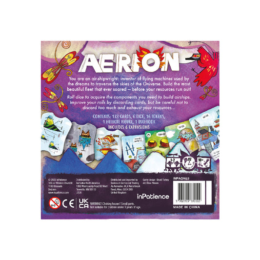 Aerion back of box