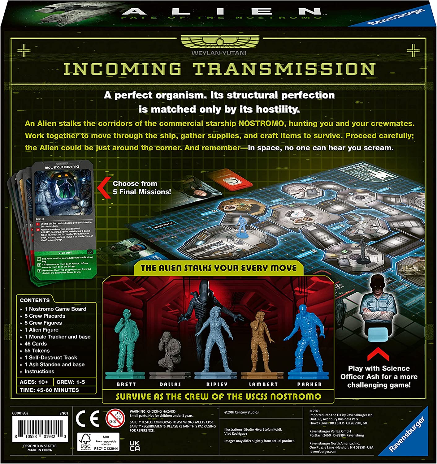 Alien: Fate of the Nostromo back of box