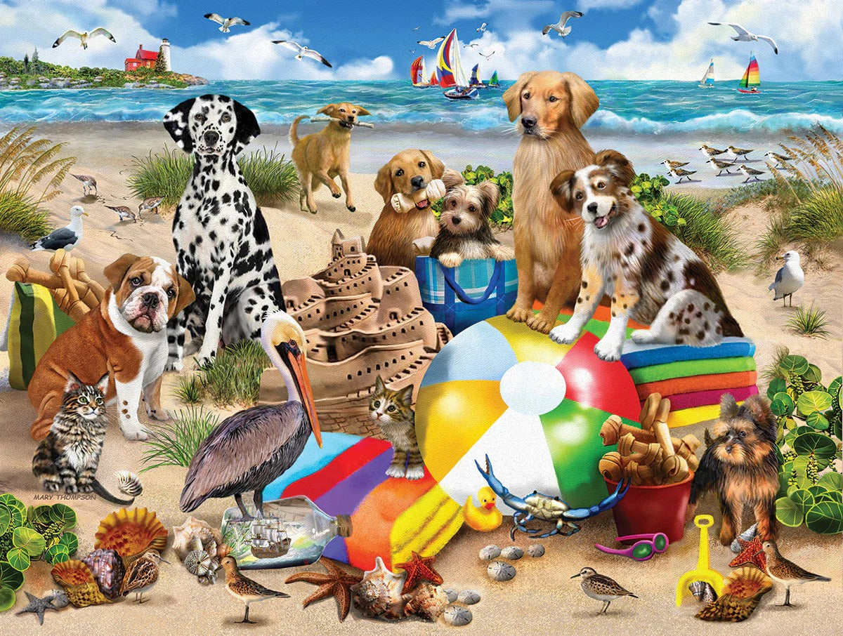 Beach Buddies 500-Piece Puzzle by White Mountain Puzzles