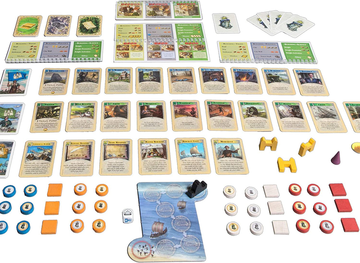 Catan: Cities & Knights (5th Edition Expansion for Catan) components