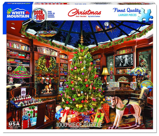 Christmas Seek & Find 1000 Piece Jigsaw Puzzle by White Mountain Puzzles
