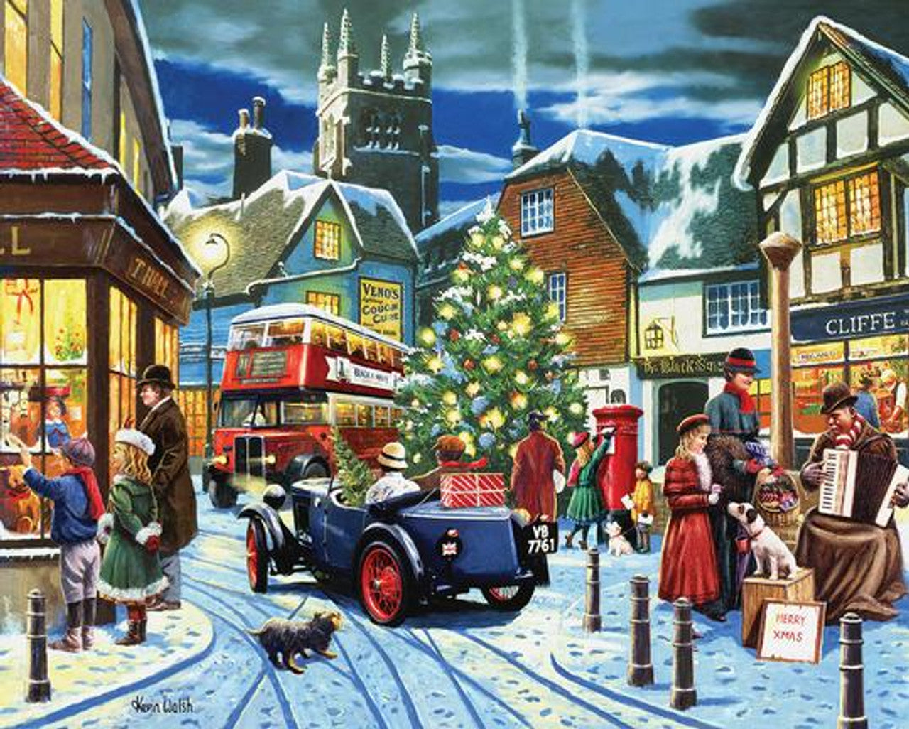 Christmas Village 1000 Piece Jigsaw Puzzle by White Mountain Puzzles