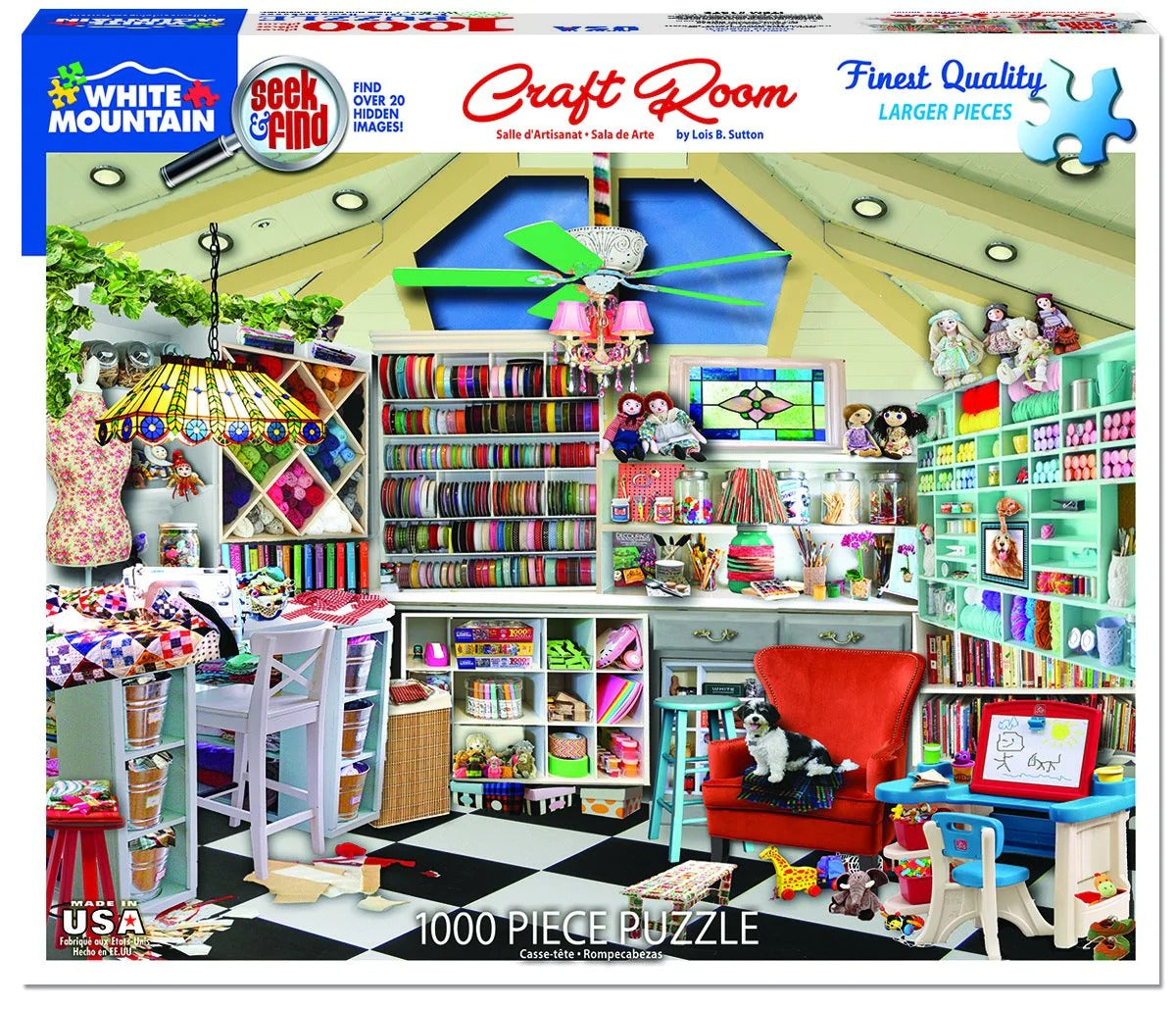 Craft Room Seek & Find 1000 Piece Jigsaw Puzzle by White Mountain