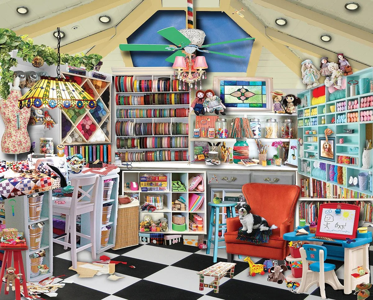 Craft Room Seek & Find 1000 Piece Jigsaw Puzzle by White Mountain