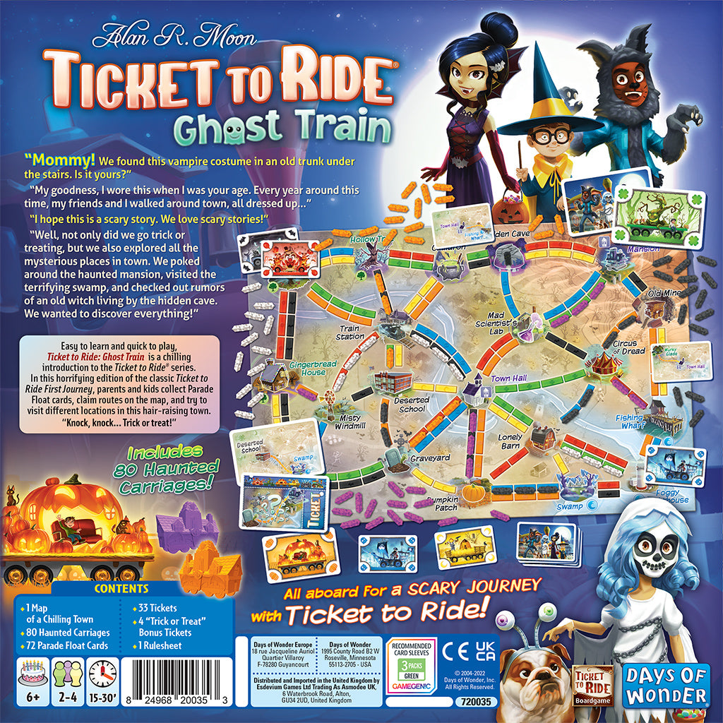 Ticket to Ride: Ghost Train back of box