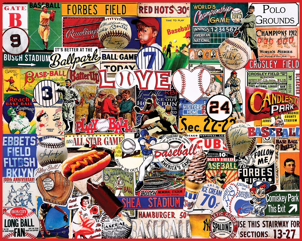 I Love Baseball 1000 Piece Jigsaw Puzzle by White Mountain