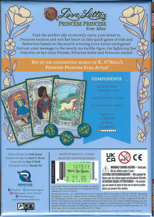 Love Letter Princess Princess Ever After back of box
