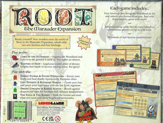 Root: The Marauder Expansion back of box