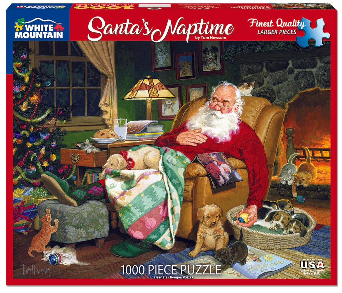 Santa's Naptime 1000 Piece Jigsaw Puzzle by White Mountain