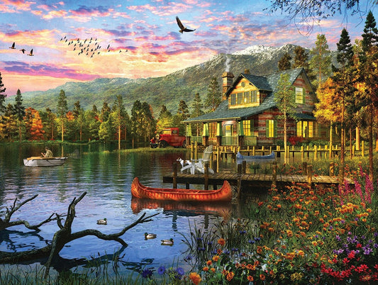 Sunset Cabin 500 Piece Puzzle