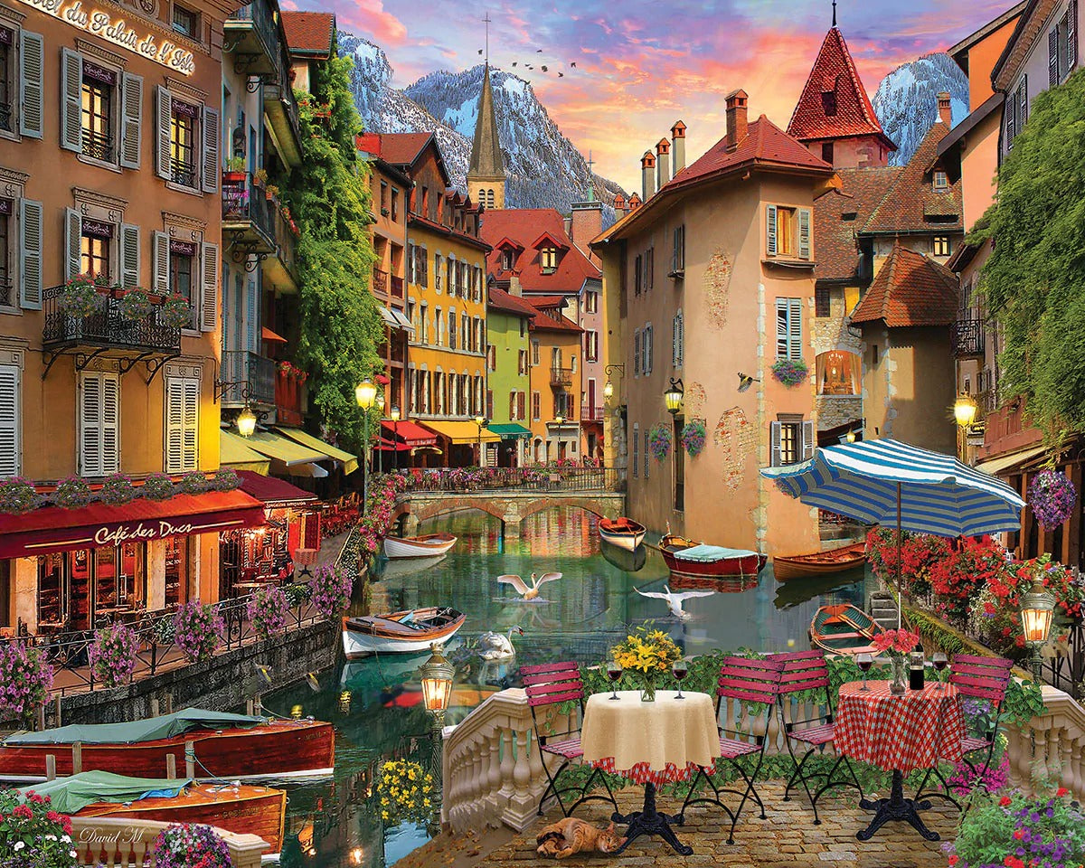 Sunset on the Canal 1000 Piece Jigsaw Puzzle by White Mountain