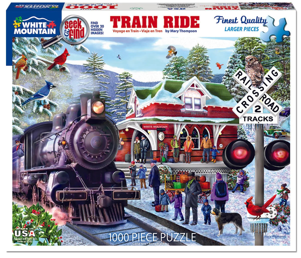 Train Ride Seek & Find 1000 Piece Jigsaw Puzzle by White Mountain