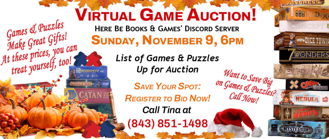 Games & Puzzles Up for Auction, Sunday, November 9 at 6pm