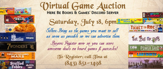 Game & Puzzle Auction, Saturday, July 18 at 6 pm