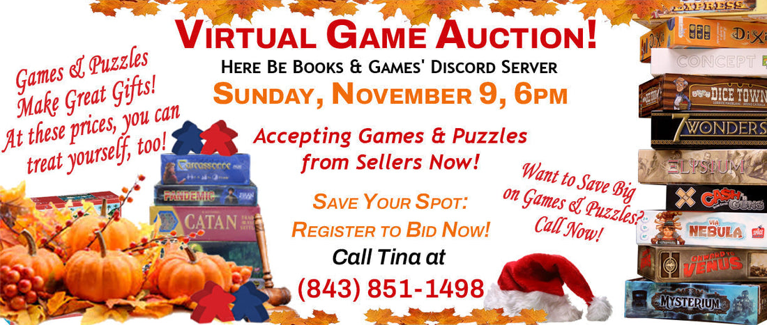 Game Auction - SUNDAY, November 9, 2025 at 6pm on Discord