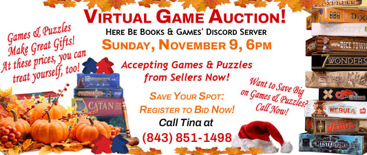 Game Auction - SUNDAY, November 9, 2025 at 6pm on Discord