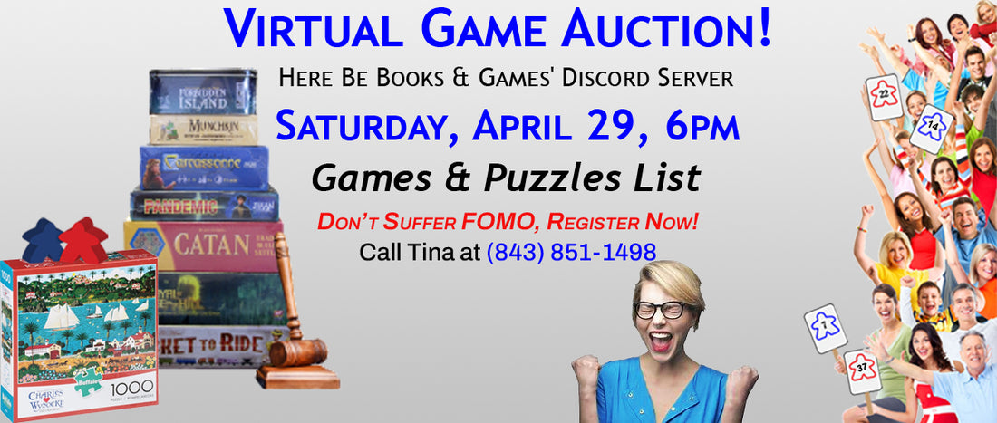 Games to be Auctioned Off Saturday, April 29, 2023