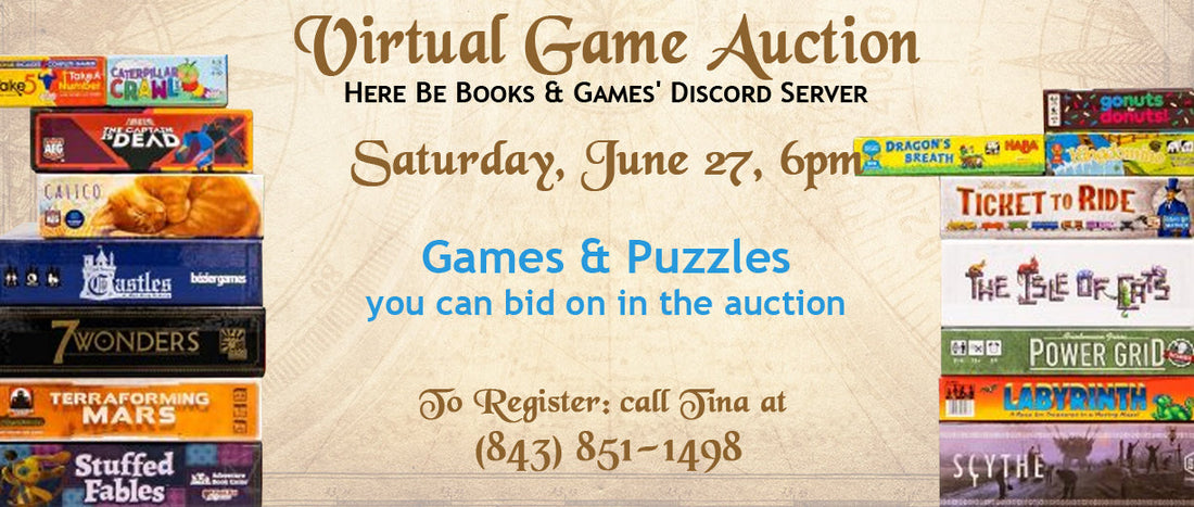 Games & Puzzles Up for Auction, Saturday, June 27, 2026 at 6pm on Discord