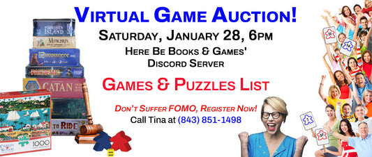 Games to Be Auctioned Off Saturday, January 28, 2023