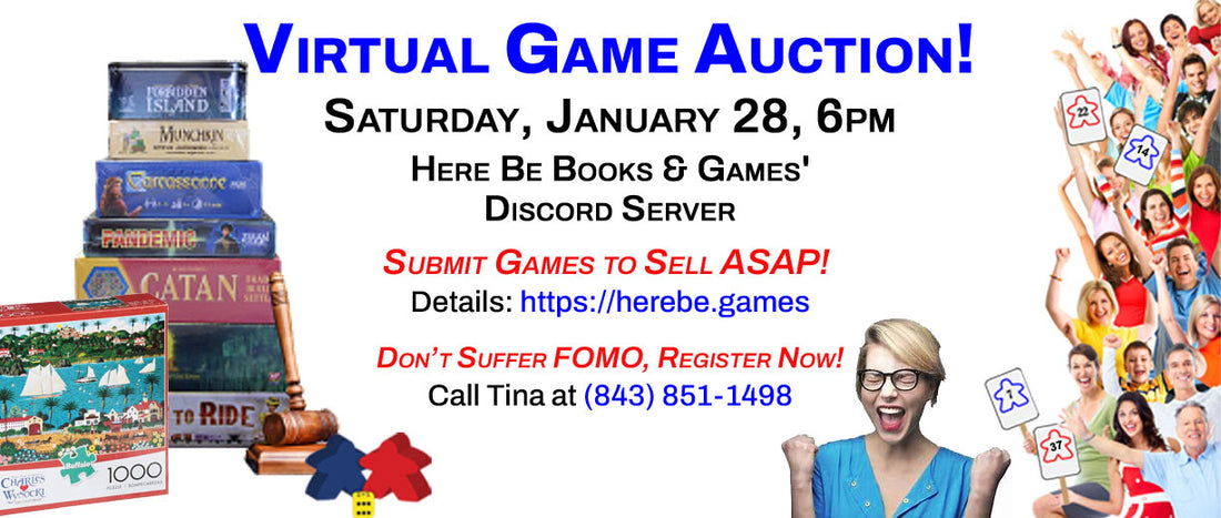 Virtual Game Auction, Saturday, January 28, 2023