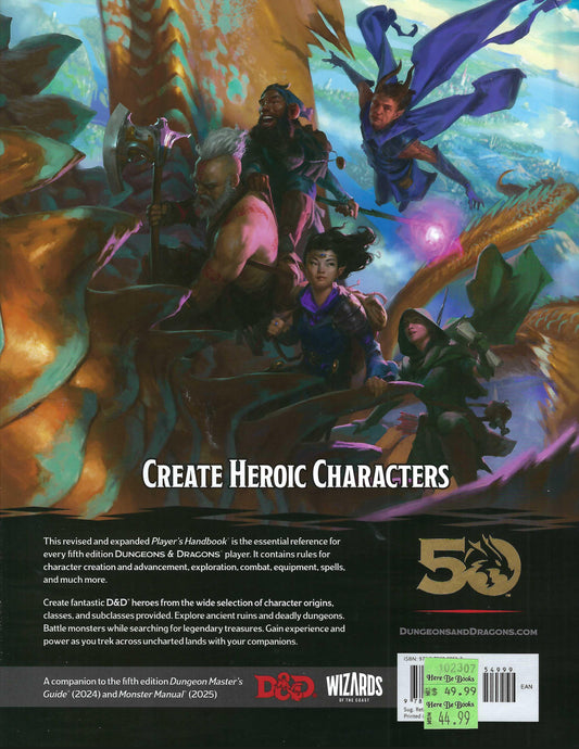 Player's Handbook  (Dungeons & Dragons) back cover