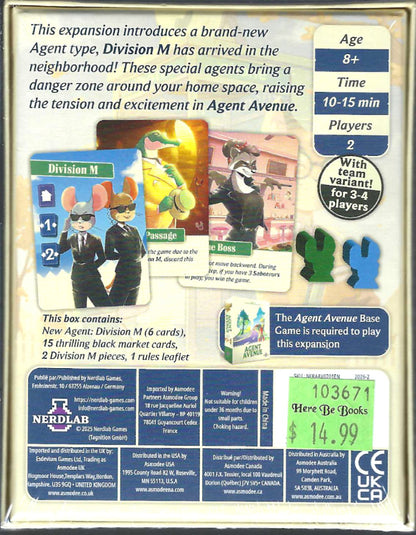 Agent Avenue Division M back of box
