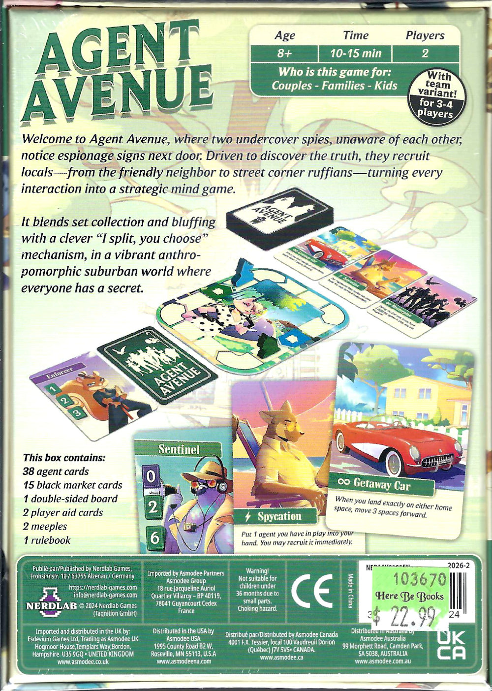 Agent Avenue back of box