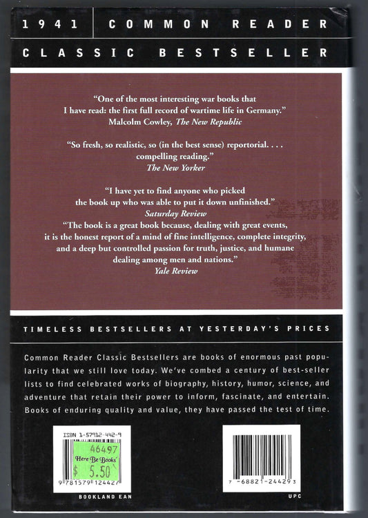 Berlin Diary by William Shirer back cover