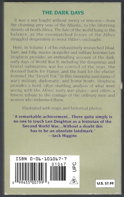 Blood, Tears and Folly Volume 1 by Len Deighton back cover
