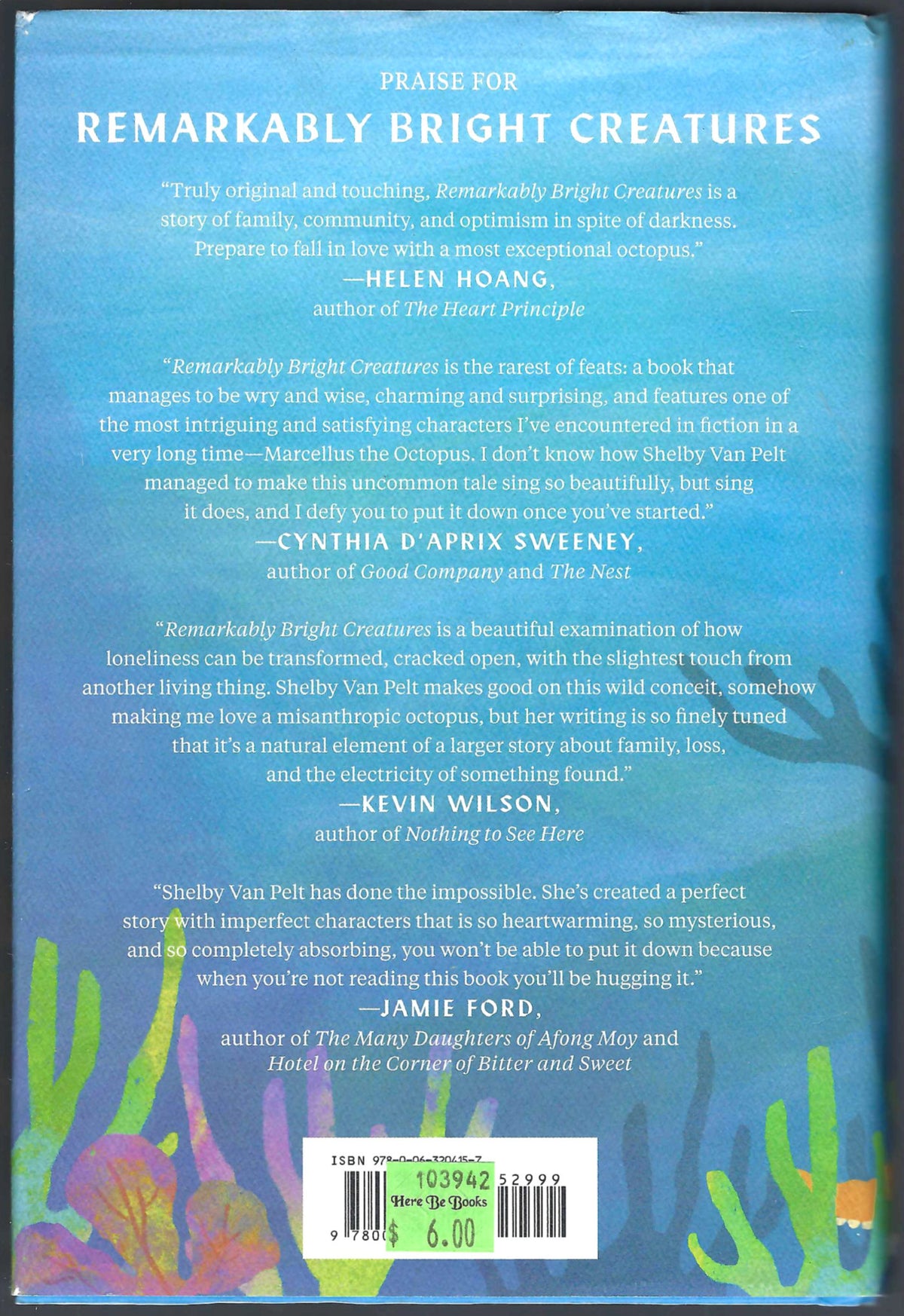 Remarkably Bright Creatures by Shelby Van Pelt back cover