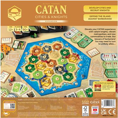 Catan Cities & Knights (6th Edition) back of box