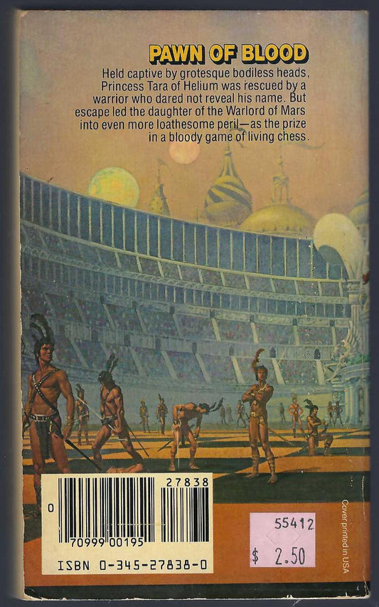 Chessmen of Mars by Edgar Rice Burroughs back cover