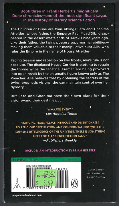 Children of Dune by Frank Herbert back cover