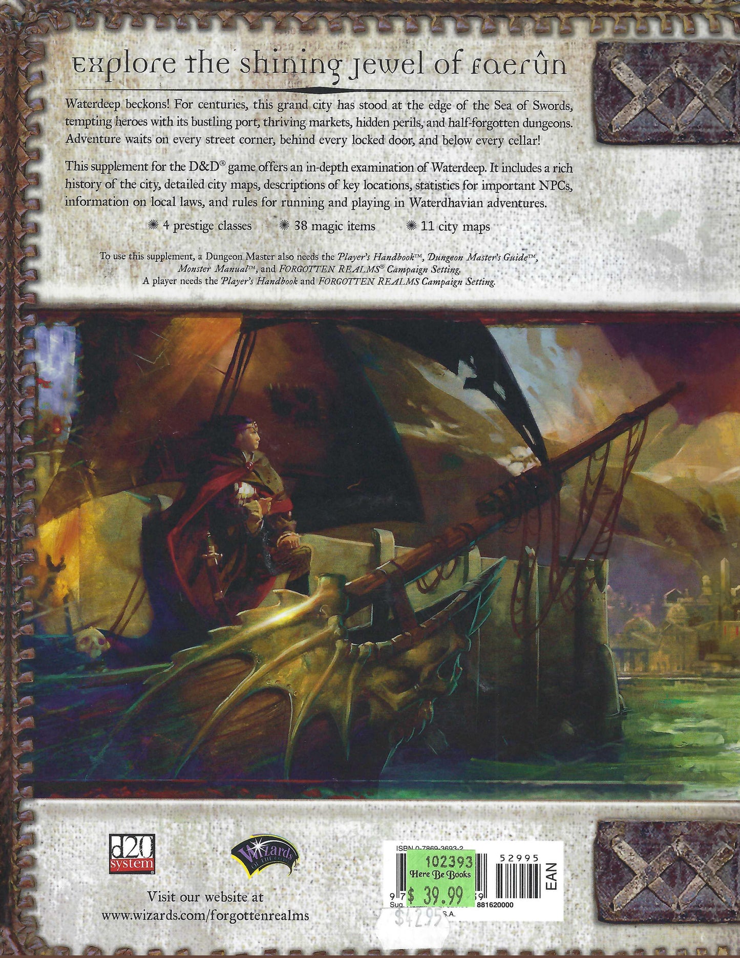 City of Splendors: Waterdeep back cover